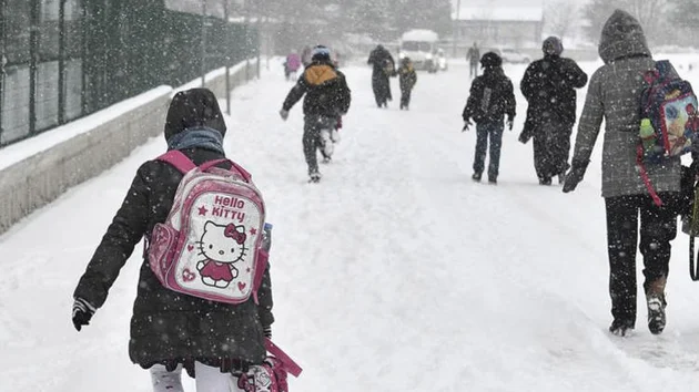 7 İlde kar sebebi ile okullar tatil edildi