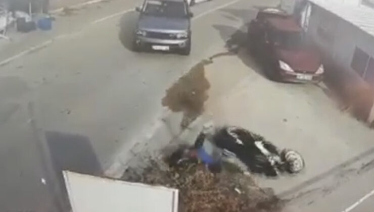 Bursa’da sollama yapan motosiklet dönmek isteyen cipe çarptı